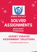 ignou solved assignment