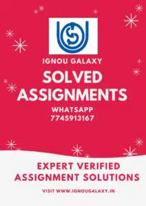 IGNOU SOLVED ASSIGNMENTS