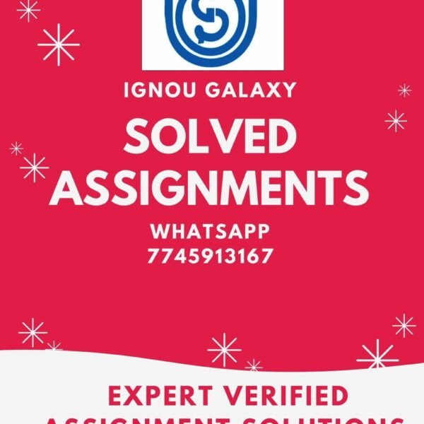 IGNOU SOLVED ASSIGNMENTS